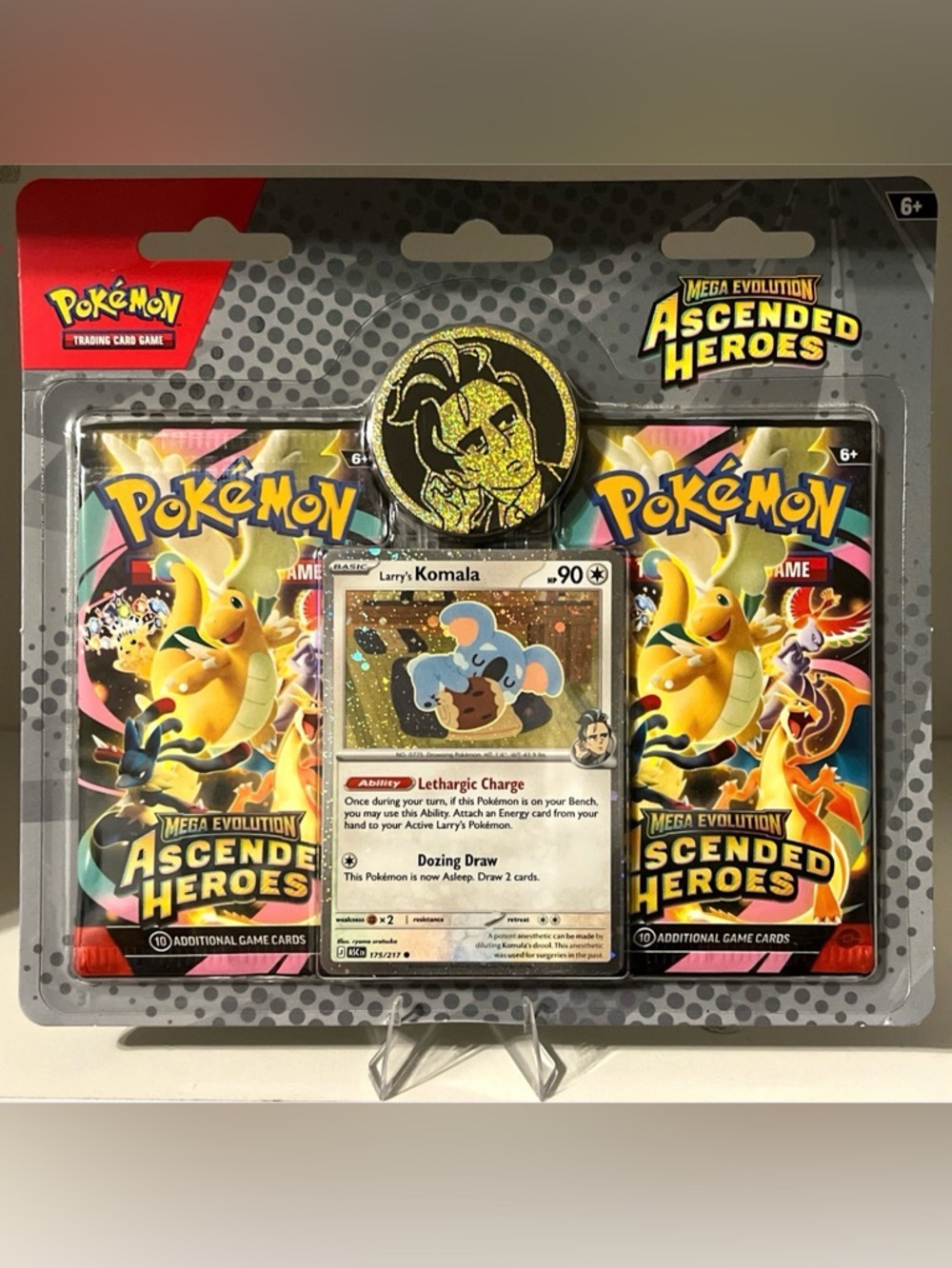Pokémon TCG Mega Evolution Ascended Heroes: Larry’s Komala Blister Pack